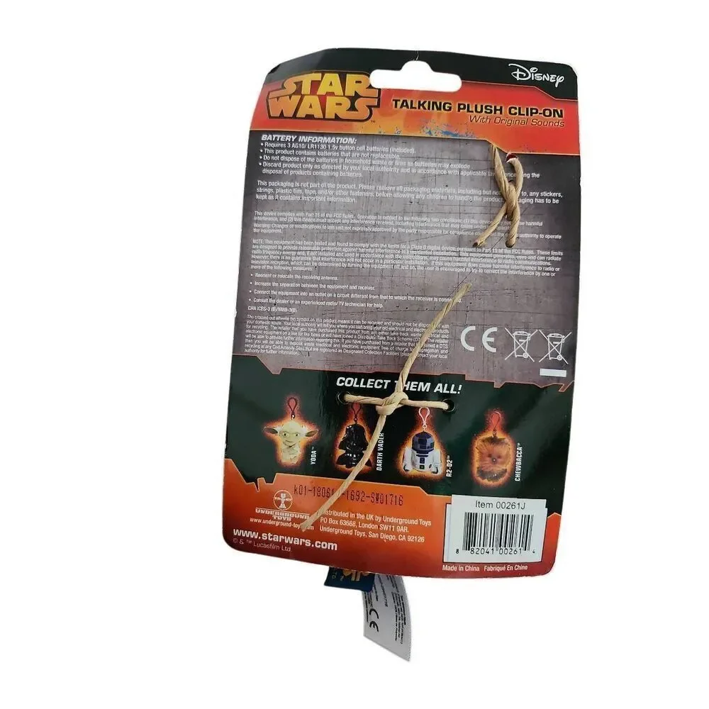 Star Wars Chewbacca talking plush clip-on. It is a mini stuffed toy keychain ver